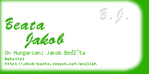 beata jakob business card
